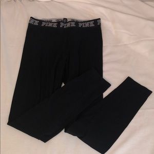 Solid Black Leggings from PINK, Size S